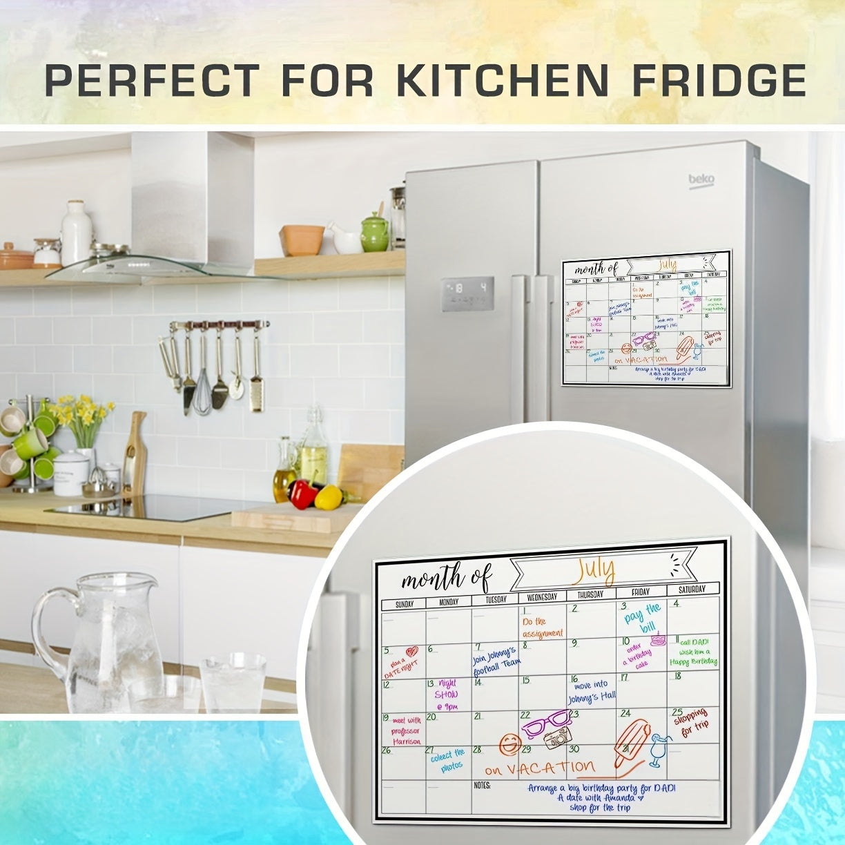 Magnetic Fridge Calendar