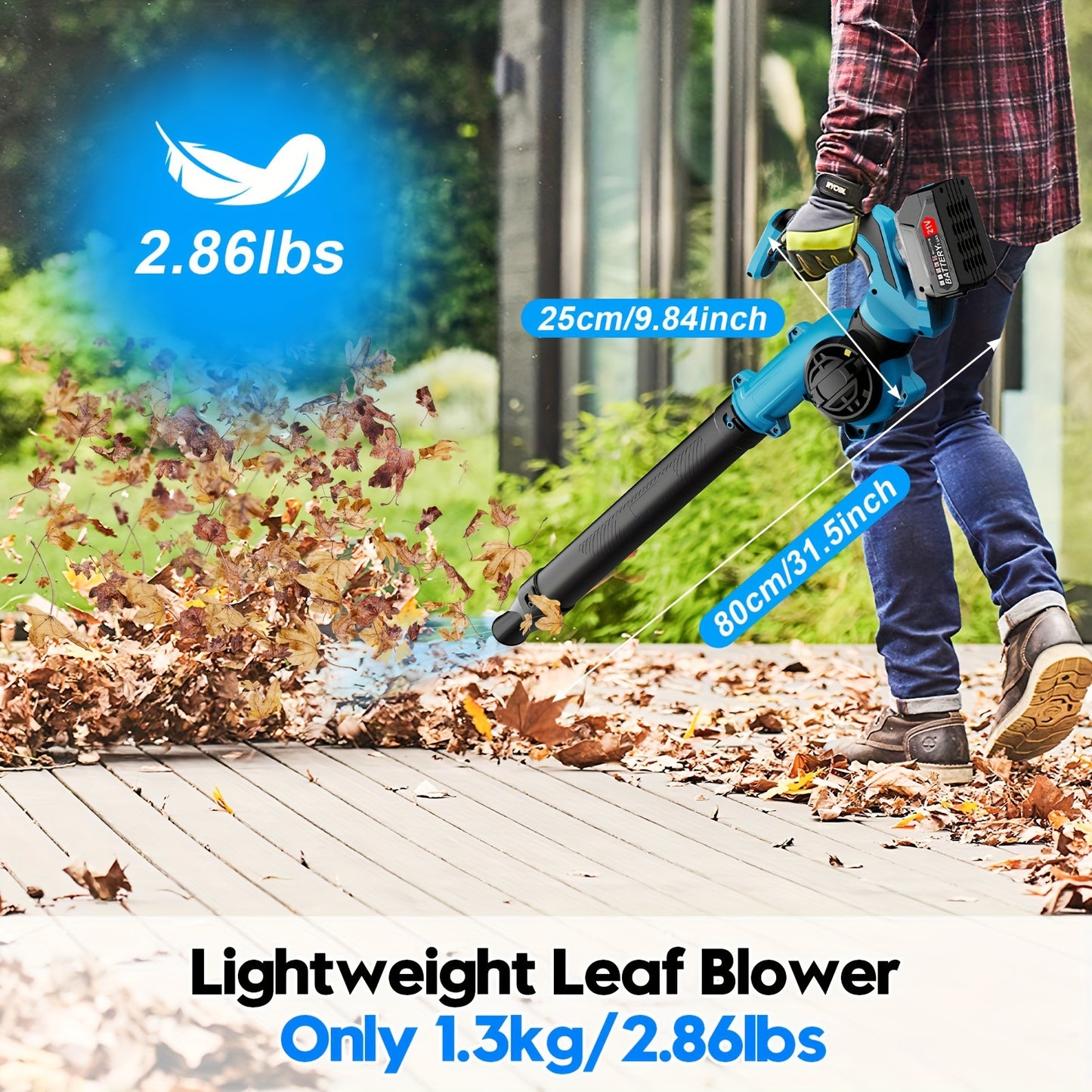 21V High-Capacity Cordless Leaf Blower