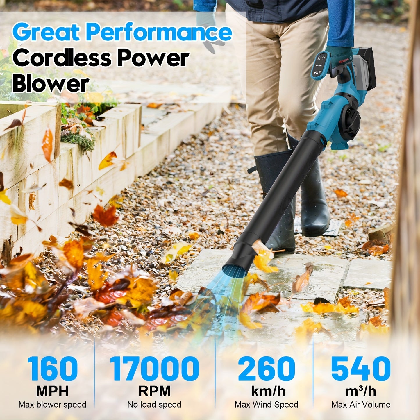 21V High-Capacity Cordless Leaf Blower